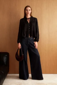 TRENDYOLMİLLA Black Cotton textured Kolda Lace Oversized Boho Weaving Shirt