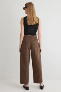 TRENDYOLMİLLA Multicolored Leopard Patterned Brown Regular Waist barrel jeans - Image 5