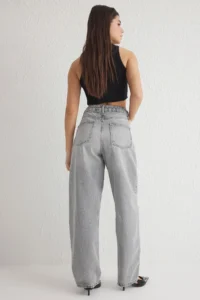 TRENDYOLMİLLA Gray Regular Waist Loose Baggy jeans - Image 5