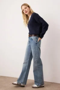 TRENDYOLMİLLA Mavi  High Waist Wide Leg jeans - Image 2