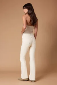 TRENDYOLMİLLA Ecru High Waist Less Flexible Flare flared leg jeans - Image 4