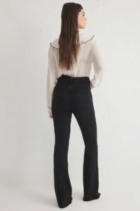 TRENDYOLMİLLA Black High Waist Middle Flexible Flare flared leg jeans - Image 5