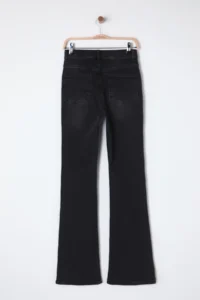 TRENDYOLMİLLA Black High Waist Middle Flexible Flare flared leg jeans - Image 8