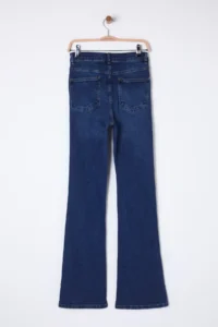 TRENDYOLMİLLA Dark Blue High Waist comfort/Flexible Flare flared leg jeans - Image 8