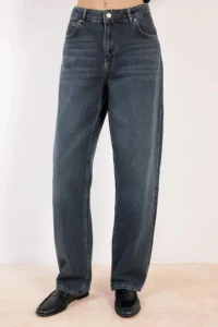 TRENDYOLMİLLA Dark Blue Premium Low Waist barrel jeans - Image 3