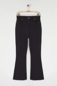 TRENDYOLMİLLA Anthracite High Waist comfort/Flexible Crop Flare Bilek Size jeans - Image 5