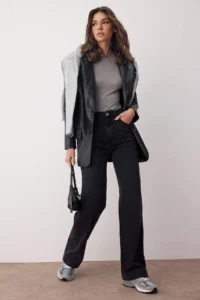 TRENDYOLMİLLA Black High Waist Wide Leg jeans - Image 2