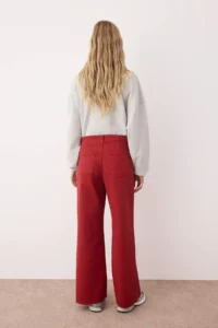 TRENDYOLMİLLA Rejection High Waist Rib Detailed Hem Cutout comfort/Flexible Wide Leg jeans - Image 4