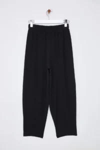 TRENDYOLMİLLA Black Elastic Waist Harem/Salwar Relaxed Cut Weaving Pants - Image 11