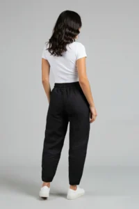 TRENDYOLMİLLA Black Elastic Waist Harem/Salwar Relaxed Cut Weaving Pants - Image 7