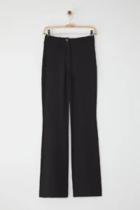 TRENDYOLMİLLA Black flared leg Regular Waist Weaving Pants - Image 7