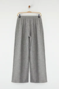 TRENDYOLMİLLA Gray Wide Leg/Wide Leg Weaving Pants  Palazzo Pants - Image 6