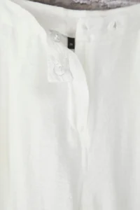 TRENDYOLMİLLA White textured Wide Leg/Wide Leg Thin Material Lined Pants - Image 8