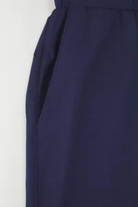 TRENDYOLMİLLA Navy Blue Mat textured Elastic Waist Pants - Image 7