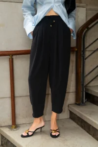 TRENDYOLMİLLA Black Şalwar/Harem Laced Pants - Image 3