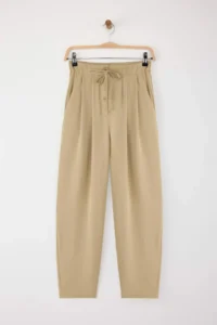 TRENDYOLMİLLA Light Khaki Shalwar/Harem Laced Pants - Image 5