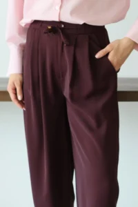 TRENDYOLMİLLA Plum Shalwar/Harem Laced Pants - Image 8
