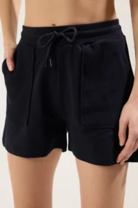 TRENDYOLMiLLA Navy Blue relaxed/Rahat Pattern Pocket Detail Flexible Knitting  Shorts & Bermuda