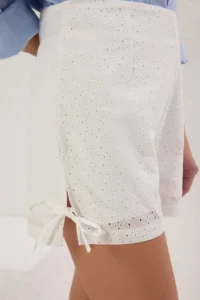 TRENDYOLMiLLA White Short embroidery Shorts & Bermuda - Image 3