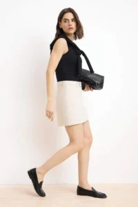 TRENDYOLMiLLA Stone High Waist Mini denim Shorts Skirt - Image 2