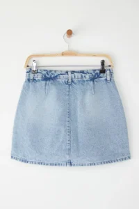 TRENDYOLMiLLA Mavi More Sustainable High Waist Mini denim Shorts Skirt - Image 7
