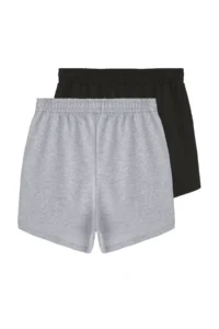 TRENDYOLMiLLA Gray Melanj- Black 2 Sets Paket relaxed/Rahat Pattern Short Flexible Knitting  Shorts & Bermuda - Image 8
