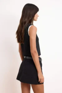 TRENDYOLMİLLA Black Arched Low Waist Mini denim Shorts Skirt - Image 5