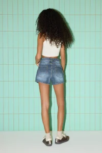 TRENDYOLMiLLA Mavi High Waist City Size denim Shorts - Image 5
