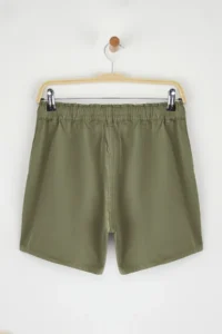 TRENDYOLMiLLA Khaki High Waist City Size denim Shorts - Image 6