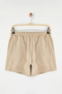 TRENDYOLMiLLA Camel High Waist Elastic City Size denim Shorts - Image 6