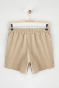 TRENDYOLMiLLA Camel High Waist Elastic City Size denim Shorts - Image 7