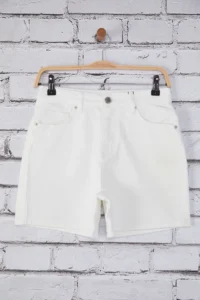 TRENDYOLMiLLA White High Waist City Size denim Shorts - Image 7