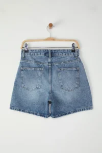 TRENDYOLMiLLA Mavi Regular Waist City Size denim Shorts - Image 6