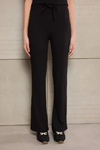 TRENDYOLMİLLA Teen Black Plain Fitted Pipe Both Ribbed Flexible Knitting Top and Bottom Set - Image 4