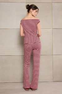 TRENDYOLMİLLA Teen Multicolored Striped Fitted Pipe Both Flexible Knitting Top and Bottom Set - Image 4
