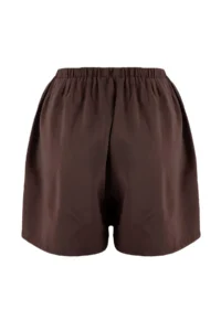 TRENDYOLMİLLA Brown Modal Shirt Shorts Weaving Bottom - Top Set - Image 8