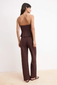 TRENDYOLMİLLA Brown Weaving Bottom - Top Set - Image 4