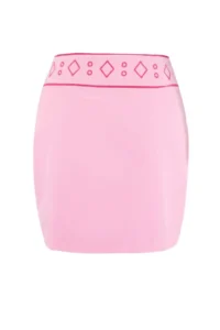 TRENDYOLMİLLA Pink Embroidery Detailed Shirt Double breasted Skirt Weaving Bottom - Top Set - Image 9