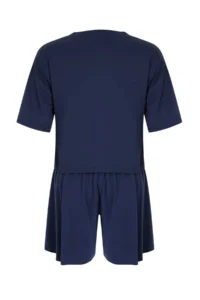 TRENDYOLMİLLA Anthracite Oversized Drop Sleeve Short Sleeve Wide Leg Pique Knitting Top and Bottom Set - Image 2