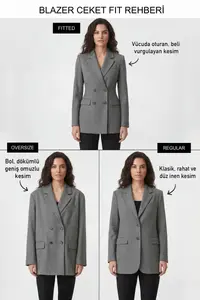 TRENDYOLMİLLA Navy Blue Striped Waist Belt Detailed Weaving Lined padded Blazer Jacket - Image 4