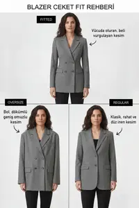 TRENDYOLMİLLA Brown Closure Detailed Lined padded Blazer Jacket - Image 3