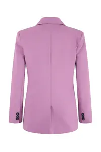 TRENDYOLMİLLA Limited Edition Lilac Fitted Pattern Lined padded Weaving Blazer Jacket - Image 12