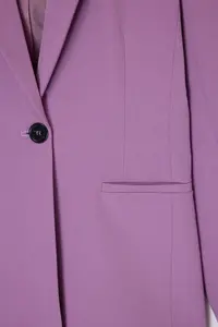 TRENDYOLMİLLA Limited Edition Lilac Fitted Pattern Lined padded Weaving Blazer Jacket - Image 9