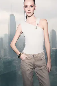 TRENDYOLMİLLA Limited Edition Stone Fitted Asymmetric Yaka Aksesuar Detay snaps Polyamide Knitting Bodysuit .D.00003