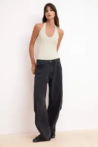 TRENDYOLMİLLA Stone Fitted Cowl Neck Sleeveless Low-cut back snaps Polyamide Knitting Bodysuit .D.00011 - Image 2