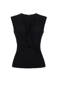 TRENDYOLMİLLA Black Fitted Sleeveless Flexible Knitting Blouse - Image 5