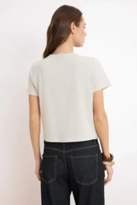 TRENDYOLMİLLA Stone Regular/Normal Pattern Short Sleeve Accessory Detailed Knitwear look Knitting Blouse - Image 4