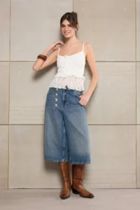 TRENDYOLMİLLA Teen Ecru Fitted/Body-Setting V-neck Sleeveless with flywheel/Frilly Lace Knitting Blouse - Image 2