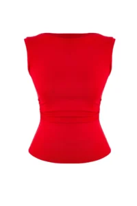 TRENDYOLMİLLA Rejection Fitted Boat Neck Sleeveless Soft Knitting Blouse - Image 5