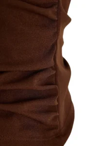 TRENDYOLMİLLA Brown Fitted Double breasted Sleeveless Shirred Scuba Crepe Knitting Blouse - Image 6